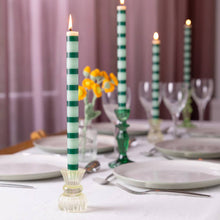 Talking Tables USA - Green Stripe Dinner Candles - POS Unit