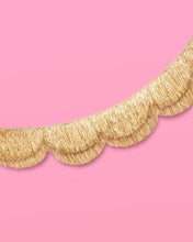 xo, Fetti - Gold Scallop Fringe Banner | Gold party garland, wedding