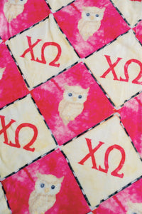Gracefully Made Art - Chi Omega Flannel Fleece Blanket, Sorority