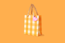 Taylor Elliott Designs - Gift Bags - Orange Gingham - Assorted Sizes: Small