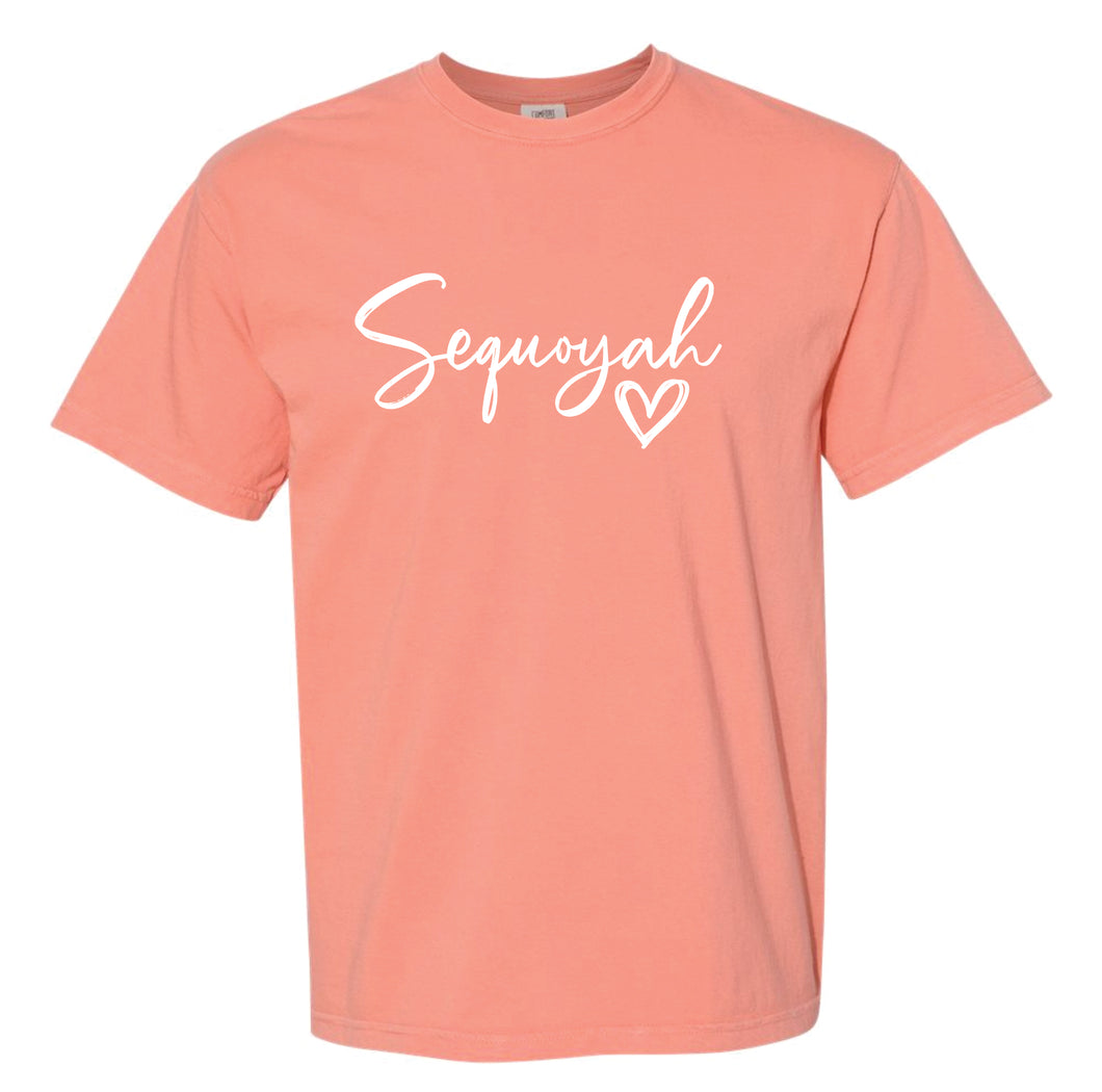 Sequoyah Heart Tee on melon