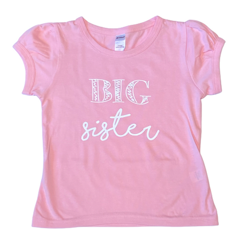 Big Sister Pink Cap, Short Sleeve