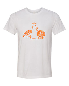 Cheer Gear on White Shirt — bright and durable children's clothes, with love from Tennessee!
