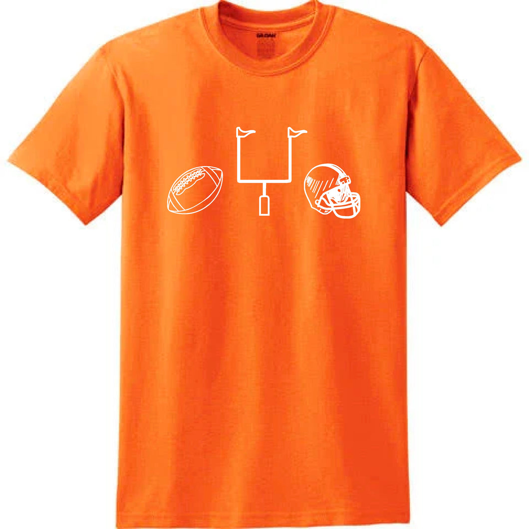 Football Gear on Orange — bright and durable children's clothes, with love from Tennessee!