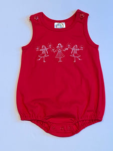 Firework Girl on Baby Bubble in Navy and Red