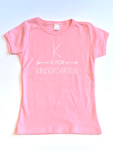 K is for Kindergarten on Pink