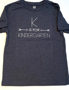 K is for Kindergarten on Heather Navy