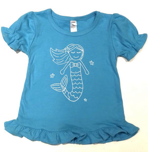 Mermaid on Ruffle Short Sleeve