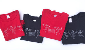 Firework Girl on Navy Short Sleeve