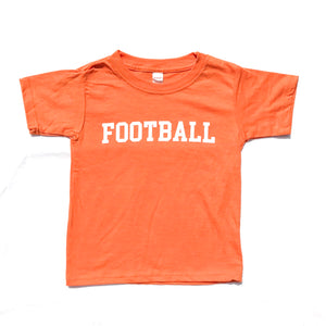 FOOTBALL on Crew Style: Orange — bright and durable children's clothes, with love from Tennessee!