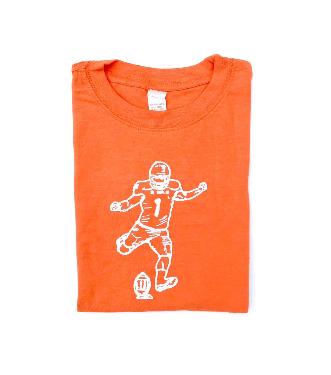 Kicker Long Sleeve Orange — bright and durable children's clothes, with love from Tennessee!