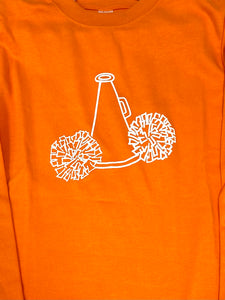 Cheerleader on Orange Long Sleeve