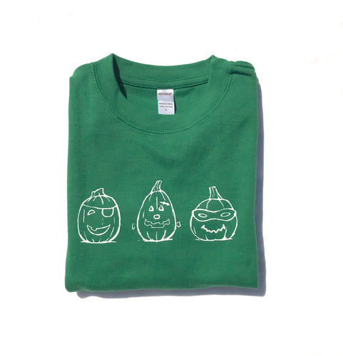 Spookly Pumpkins on Green — bright and durable children's clothes, with love from Tennessee!