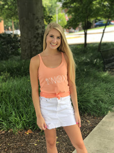 KNOX Racerback Tank in Tangerine — bright and durable children's clothes, with love from Tennessee!