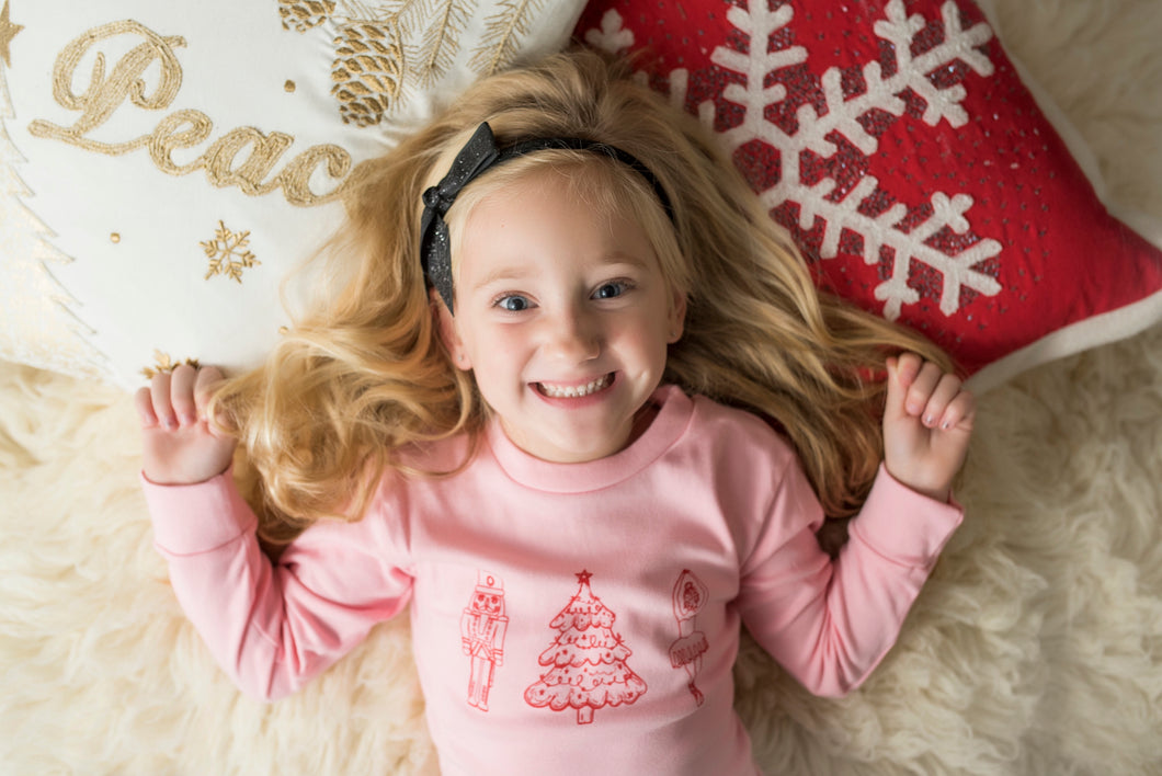Nutcracker on Pink Long Sleeve