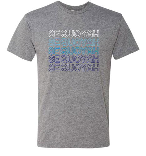 Sequoyah Ombre Shirt on Dark Grey Next Level Tri blend