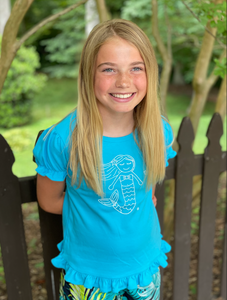 Mermaid on Ruffle Short Sleeve