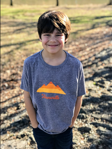 Knoxville Mountains on Grey Short Sleeve - Youth