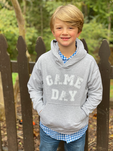 Game Day Hoodie on Grey - Youth