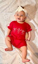 Firework Girl on Red Ruffle Romper