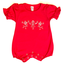 Firework Girl on Red Ruffle Romper
