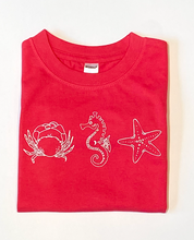 Beach Trio Shirt on Pink Short Sleeve