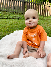 Baseball Player on Orange Short Sleeve