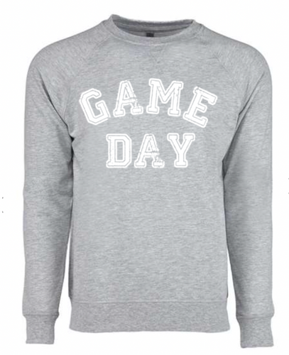 Game Day on Grey Next Level Fleece Sweatshirt - Adult