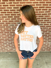 Hey Batter Batter White flowy crop top adult