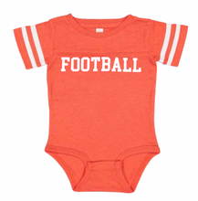 FOOTBALL on Orange Ringer Onesie