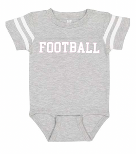 FOOTBALL on Orange Ringer Onesie