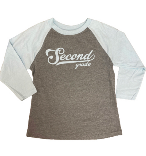 Second Grade Ice Blue Raglan