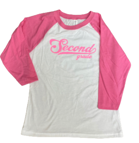 Second Grade Pink Raglan
