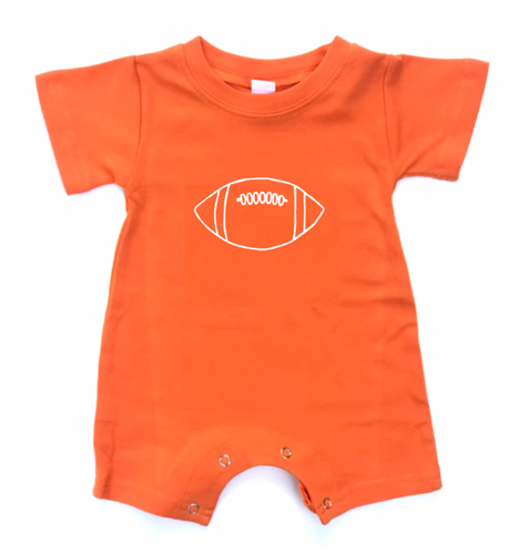 Football Sketch Orange Romper