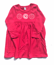 Donuts on Pink Empire Long Sleeve Dress