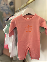 Baby Pumpkin Long Sleeve Pink Romper