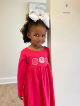Donuts on Pink Empire Long Sleeve Dress