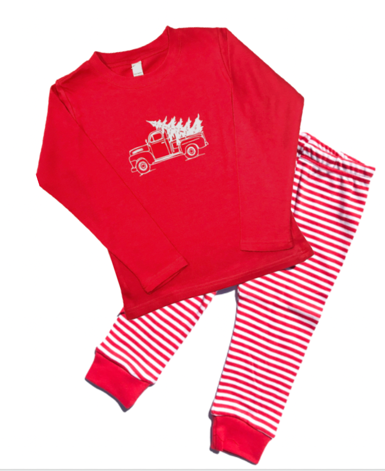 Christmas Truck 2 Piece Set- Red