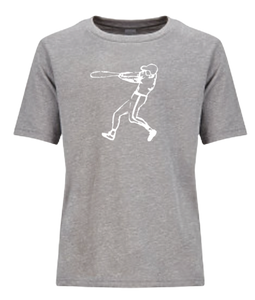 Baseball Player on Grey Short Sleeve