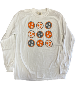 TriStar Block on White Long Sleeve-Adult