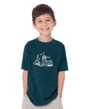 Camping Dog on Navy Short and Long Sleeve