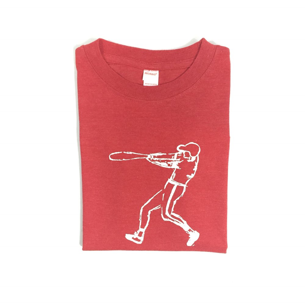 Red Baseball Player — bright and durable children's clothes, with love from Tennessee!