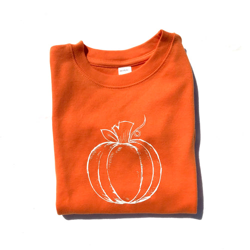 Swirly Pumpkin on Orange — bright and durable children's clothes, with love from Tennessee!