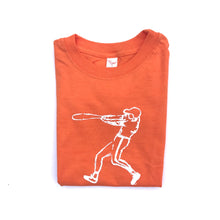 Orange Baseball Player — bright and durable children's clothes, with love from Tennessee!