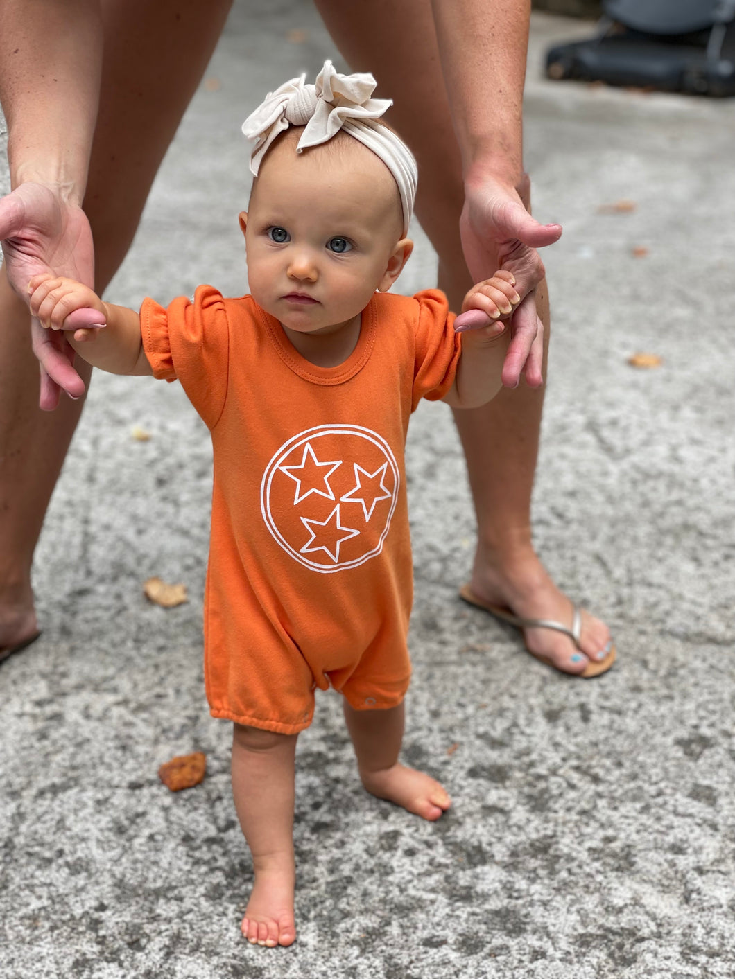 Tri Star Ruffle Romper