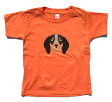 Hound Dog on Orange — bright and durable children's clothes, with love from Tennessee!