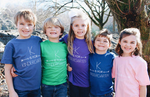 K is for Kindergarten on Pink