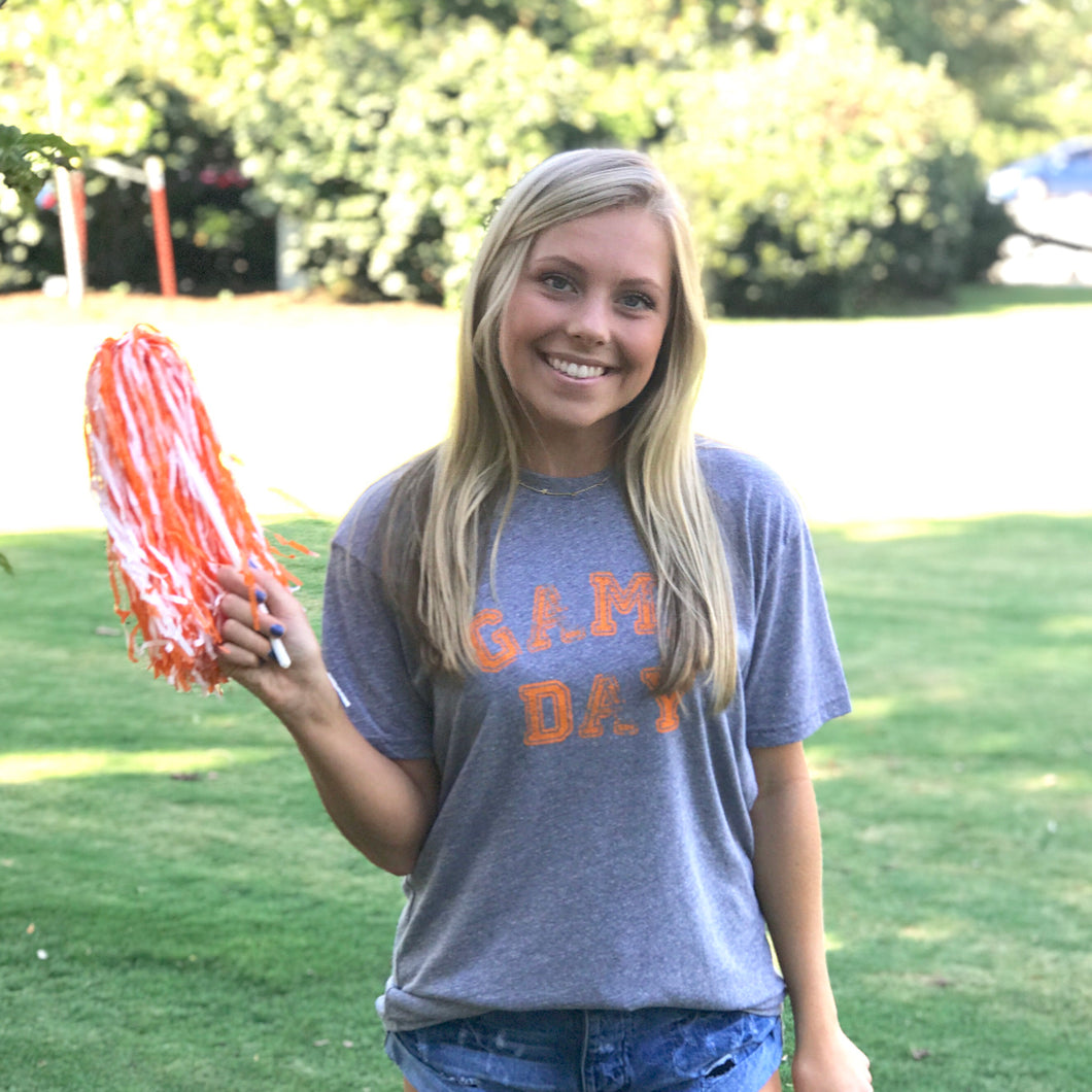 Gray Game Day Tee — bright and durable children's clothes, with love from Tennessee!