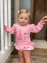 Nutcracker on Pink Long Sleeve Ruffle