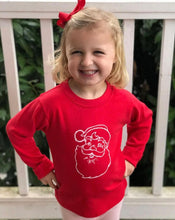 Santa on Red Long Sleeve